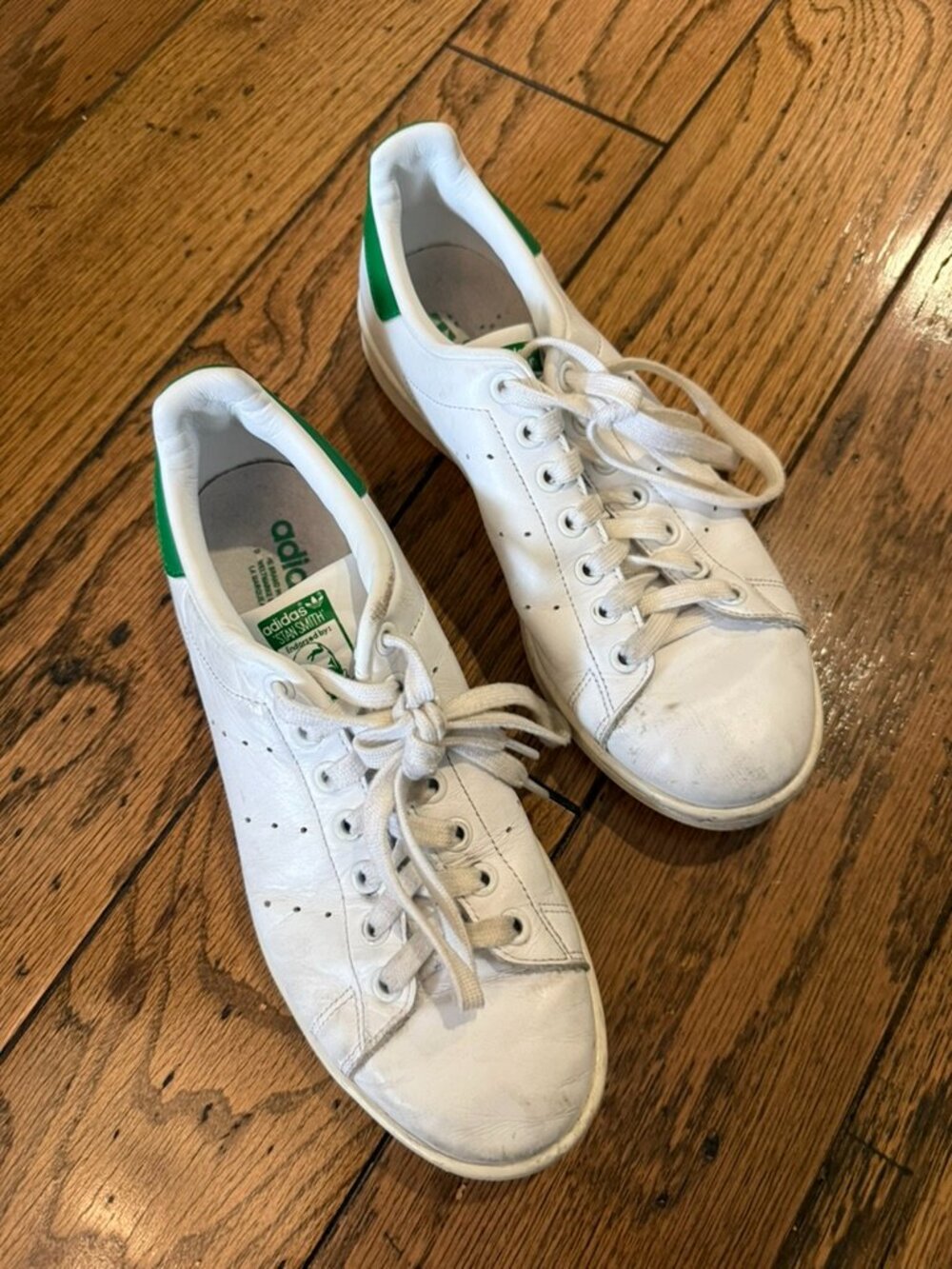 adidas Stan Smith White Green Sneakers US 8.5